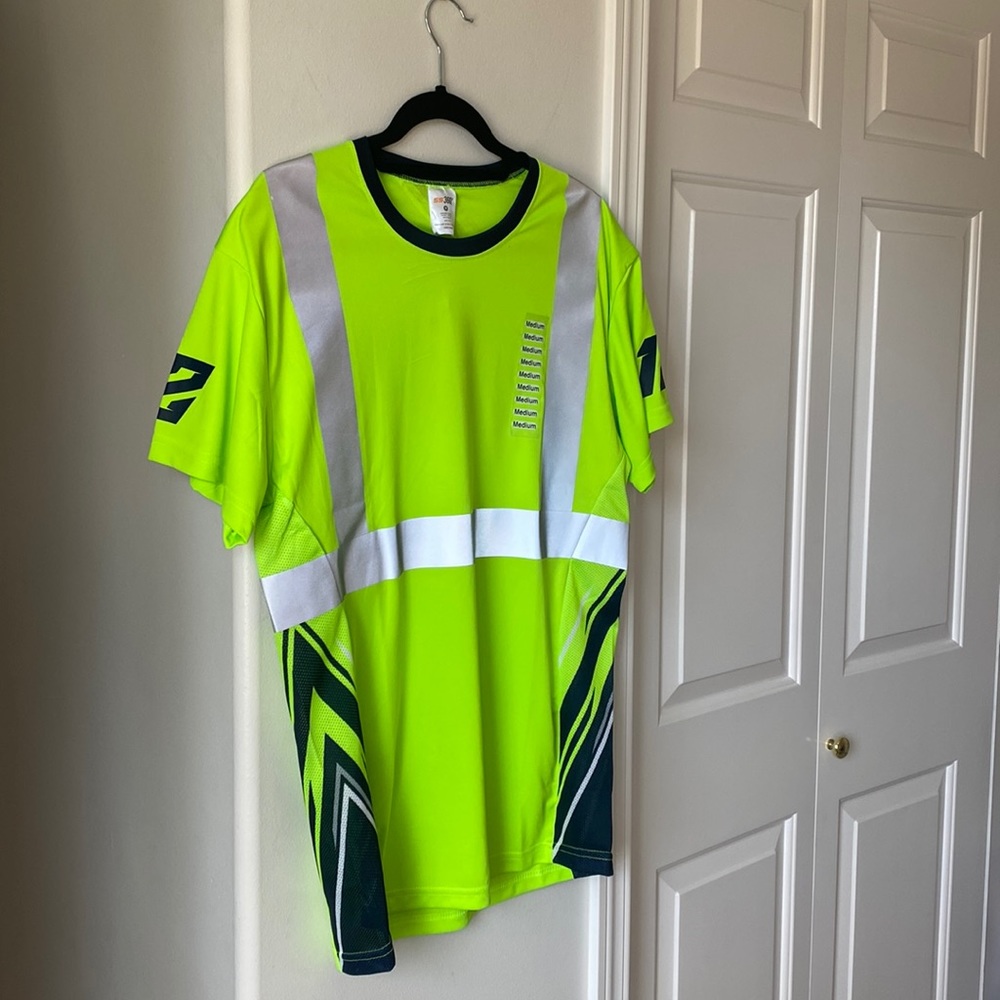 SS360 Safety Shirtz - Bright Green Reflective Safety Shirt Seahawks 12
